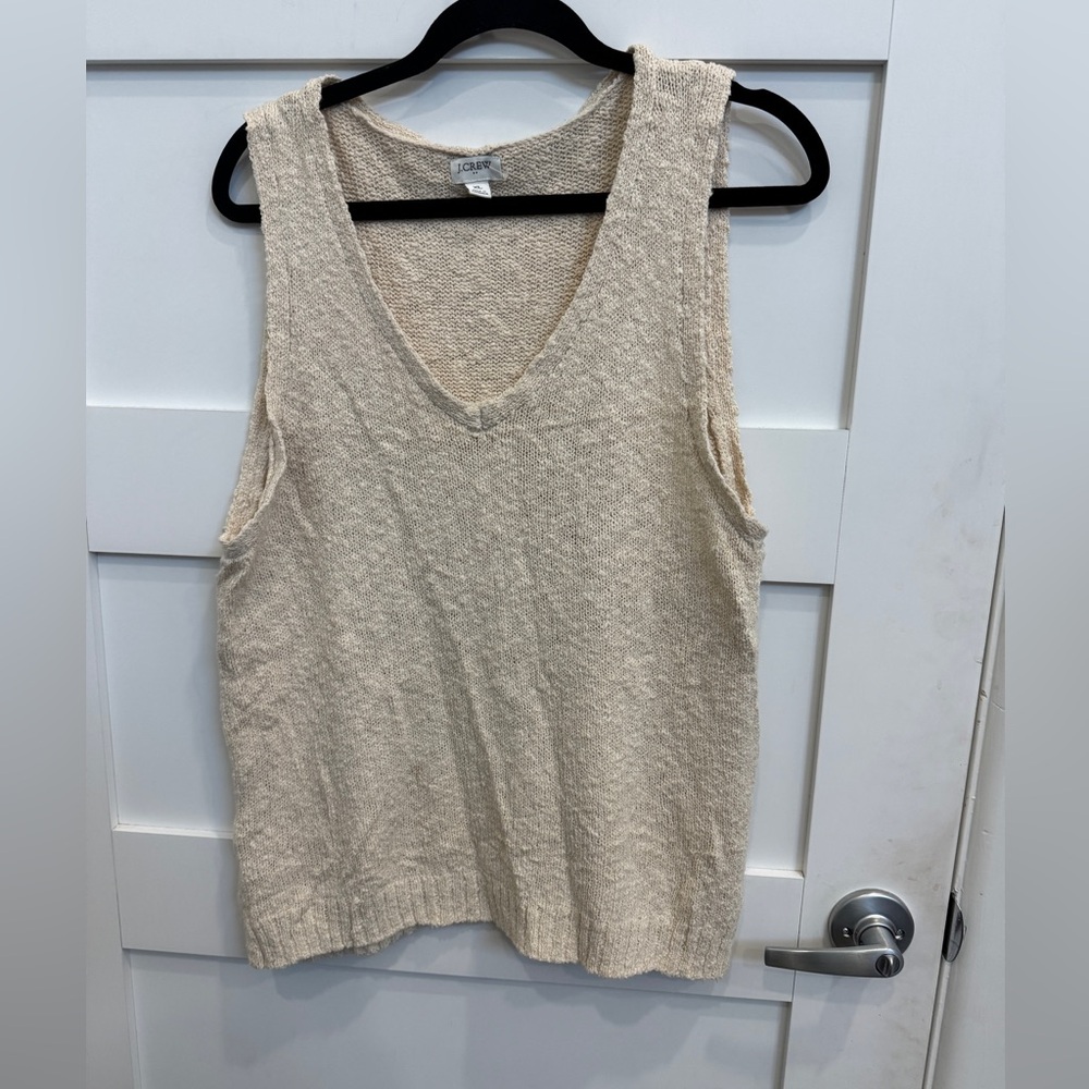 J. Crew Cream Knit Tank Top